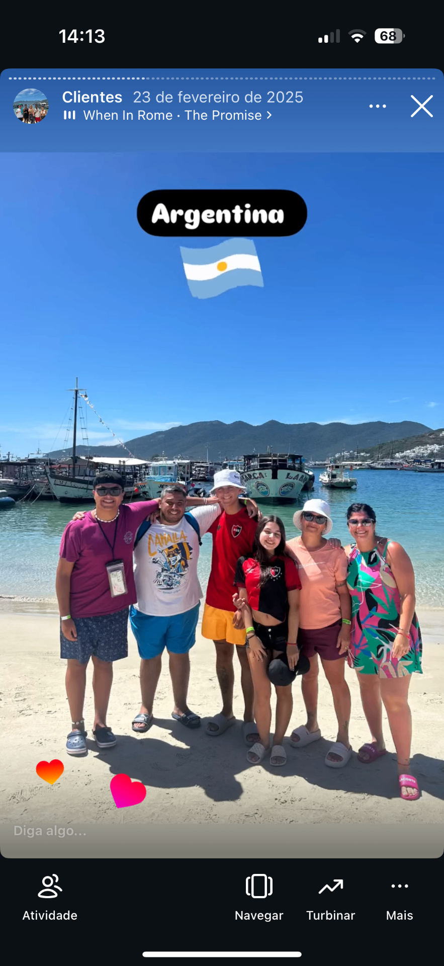Grupo da Argentina no Caribe Brasileiro