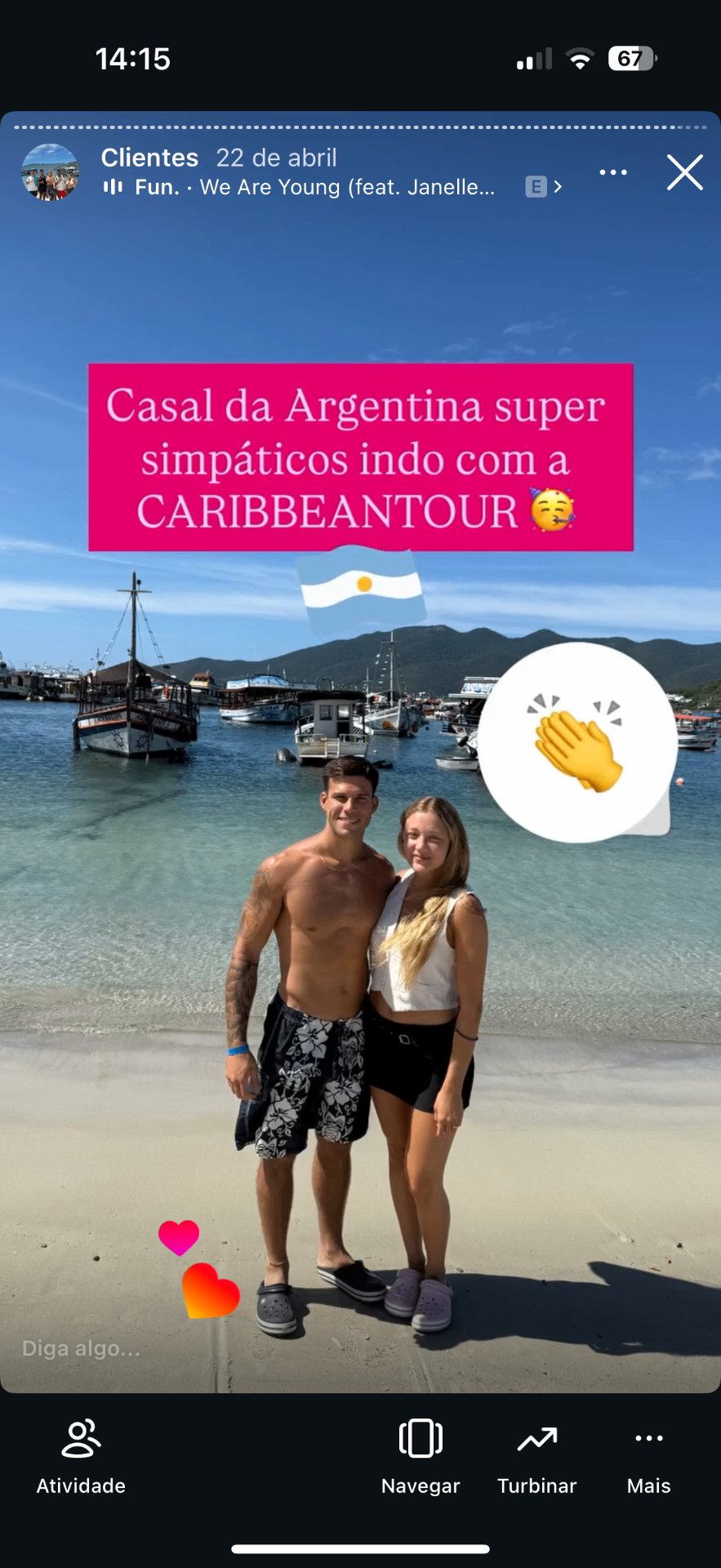 Casal da Argentina com a Caribbean Tour