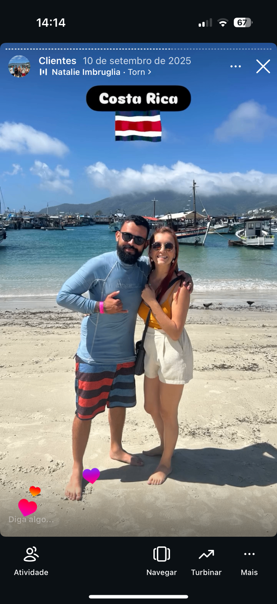 Casal da Costa Rica no passeio