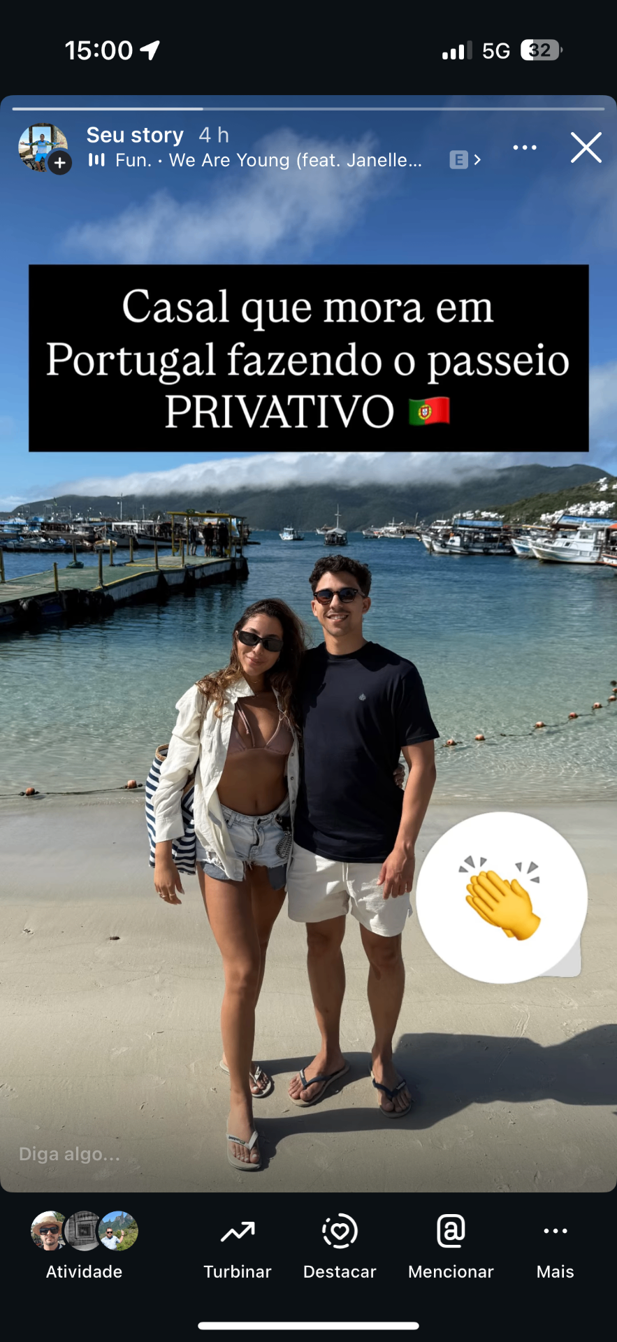 Casal de Portugal no passeio PRIVATIVO