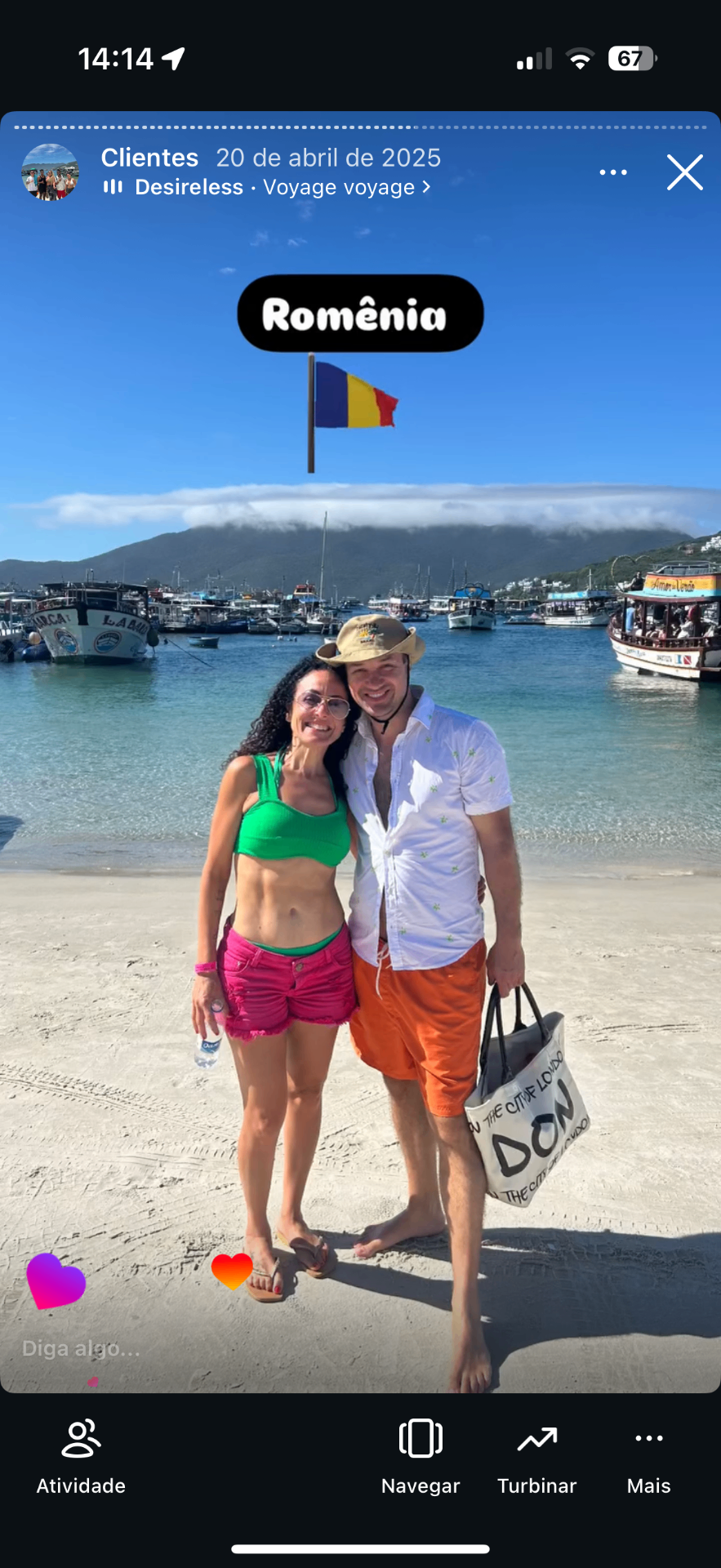 Casal da Romênia em Arraial do Cabo