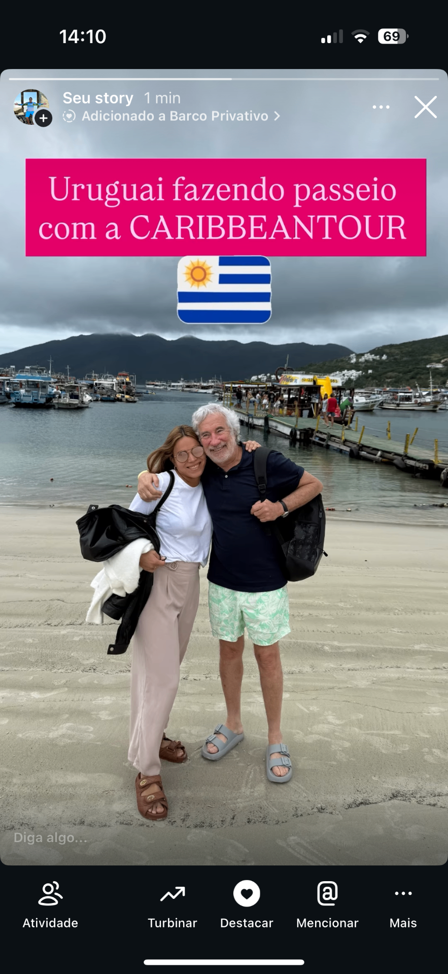 Uruguai fazendo passeio com a Caribbean Tour